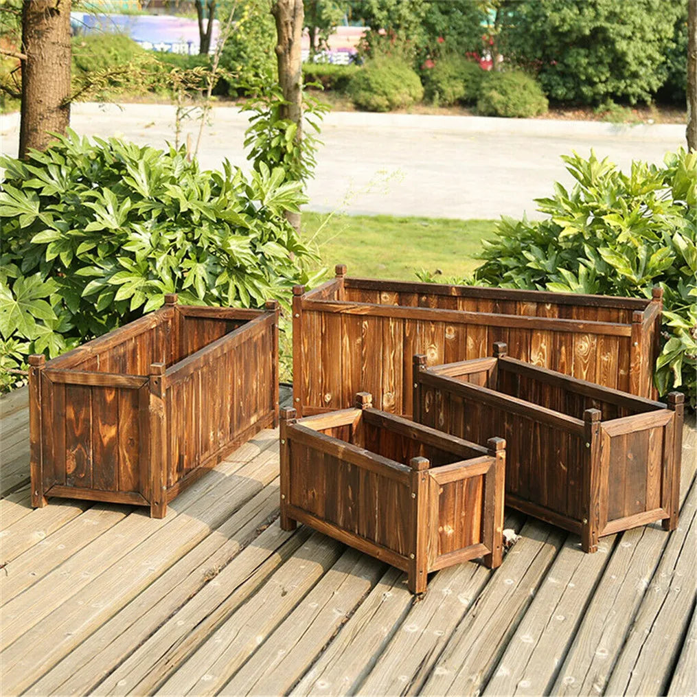 Wooden Raised Flower Bed for Garden