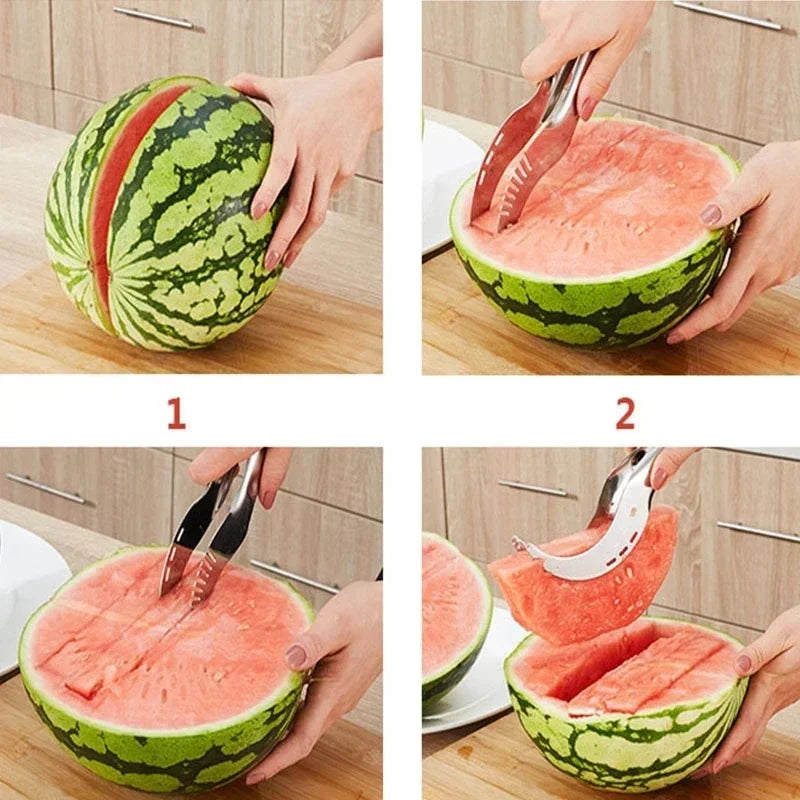 Stainless Steel Watermelon Cutter – Multi‑Function Fruit Slicer, Digger & Salad Tool for Easy Prep