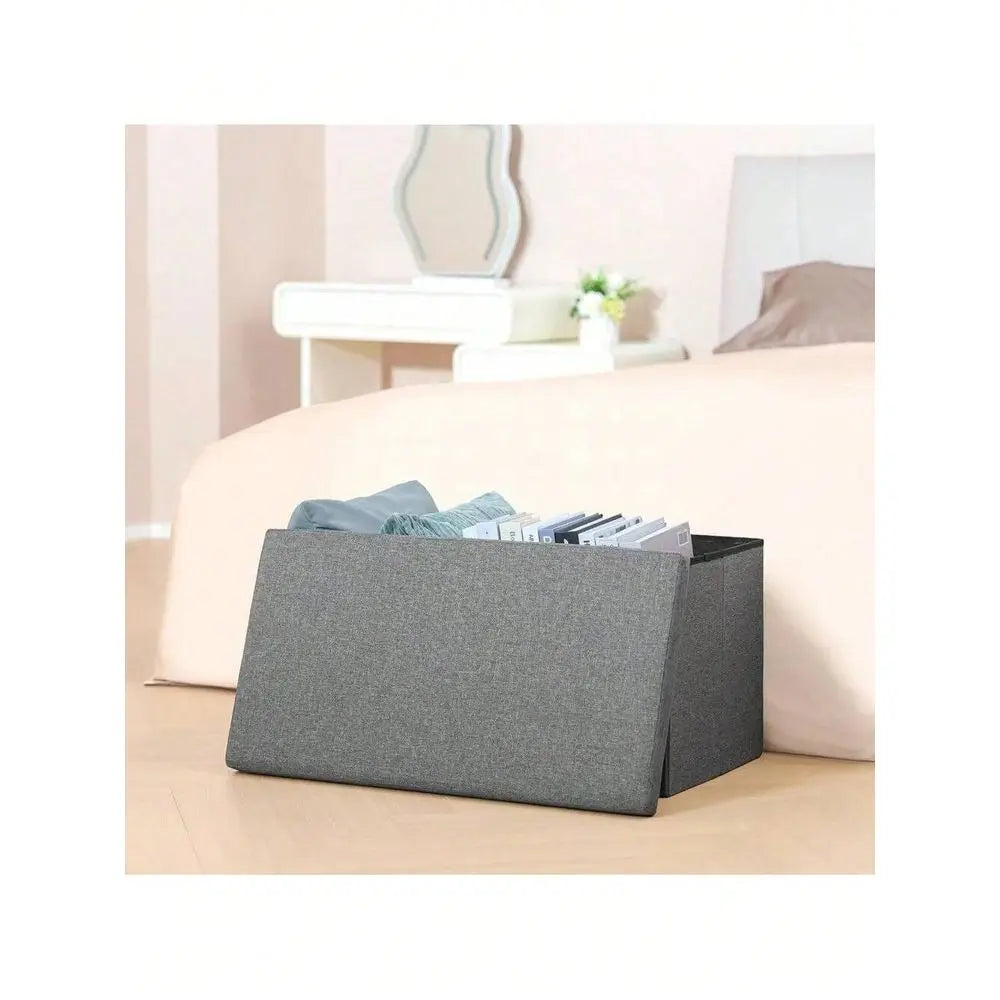 30 Inch Storage Ottoman With Lid Tray