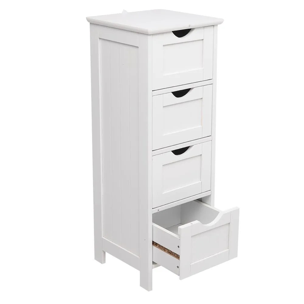 4-Drawer Bathroom Floor Cabinet Storage Organizer Free Standing
