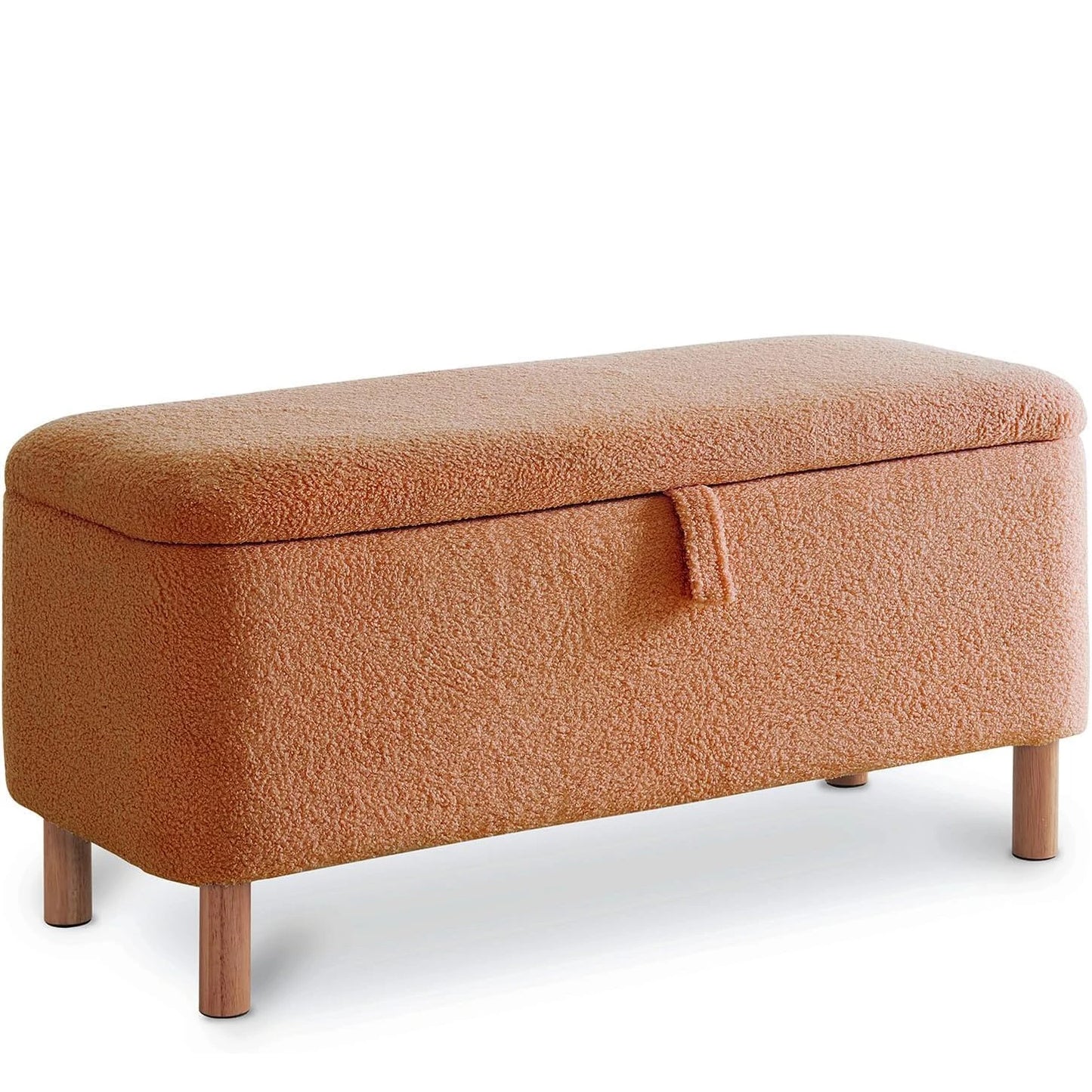 39.5" Storage Ottoman Bench – Upholstered Entryway or Bedroom Bench with Hidden Compartment