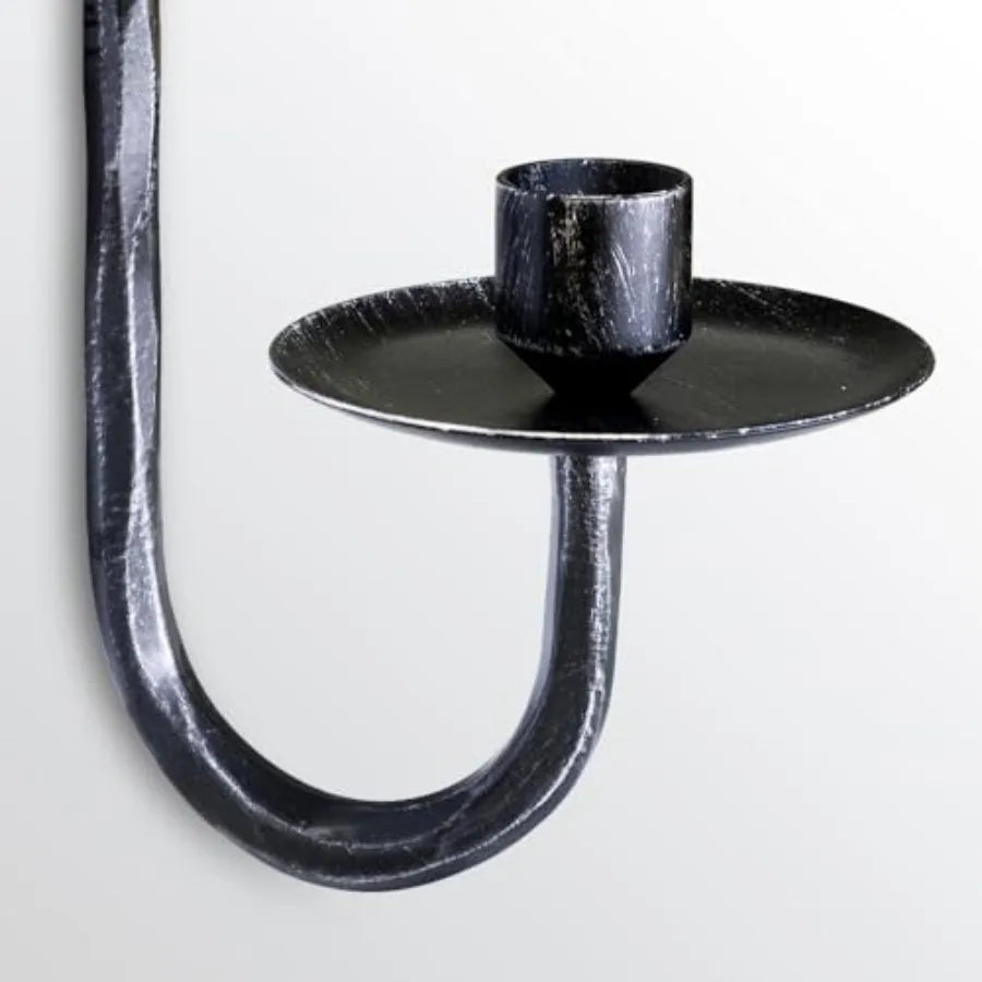 Hand-Forged Wall Candle Sconces Set of - 2