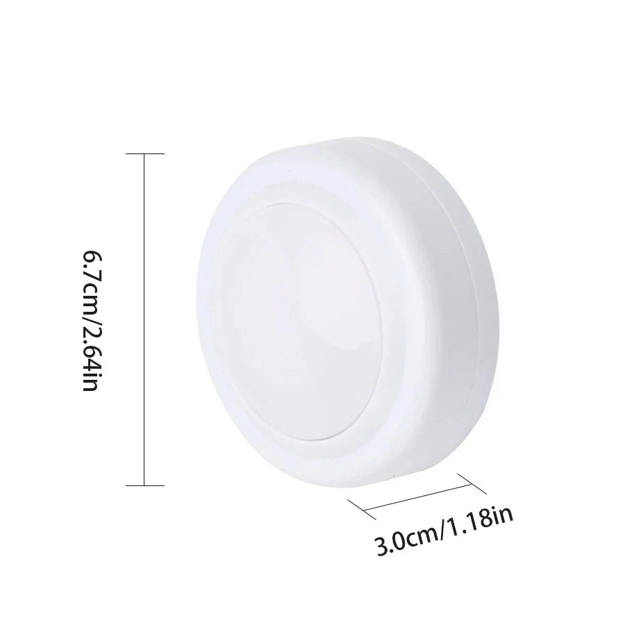 LED Puck Light Wireless Under Cabinet Lights with Remote Control Dimmable Battery Powered Night Lamp for Kitchen, Closet, Wardrobe