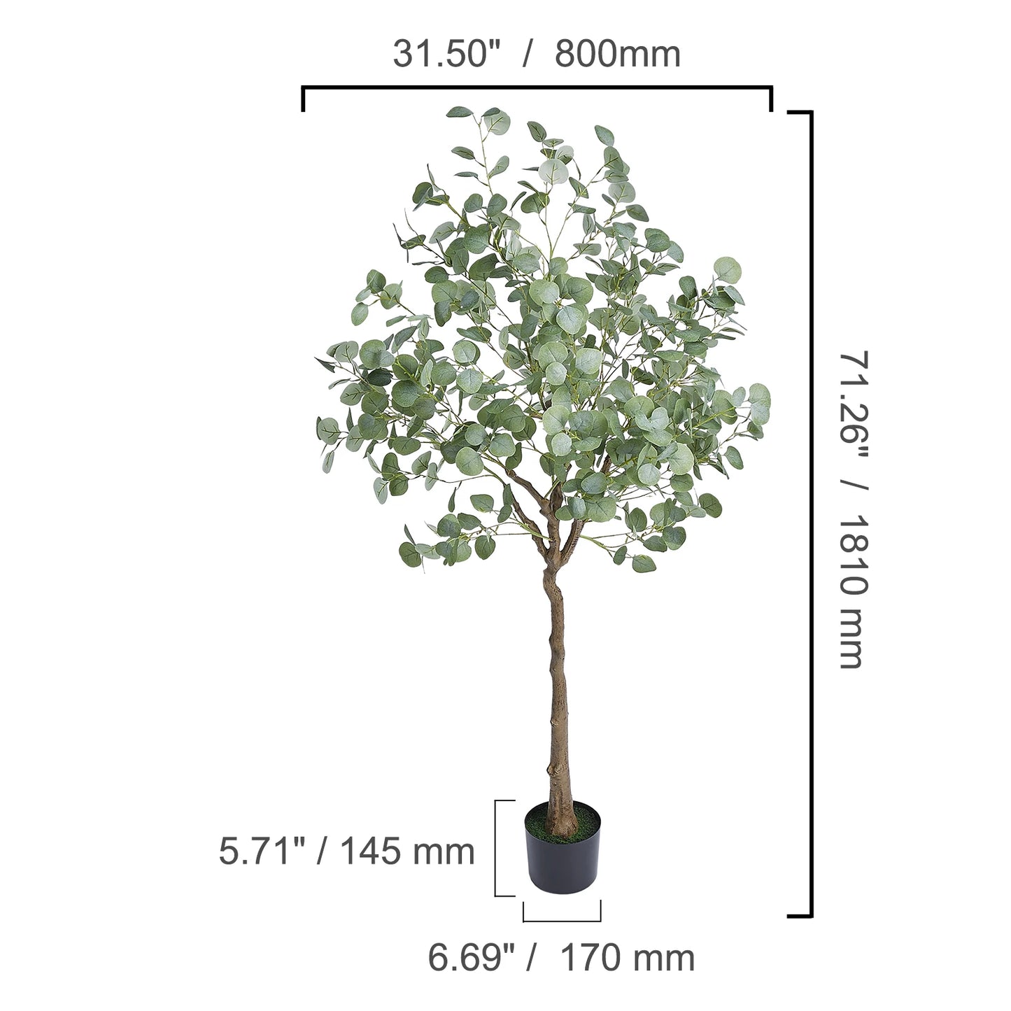 Artificial Olive Tree 4/5/6FT Tall Faux Plant for Home
