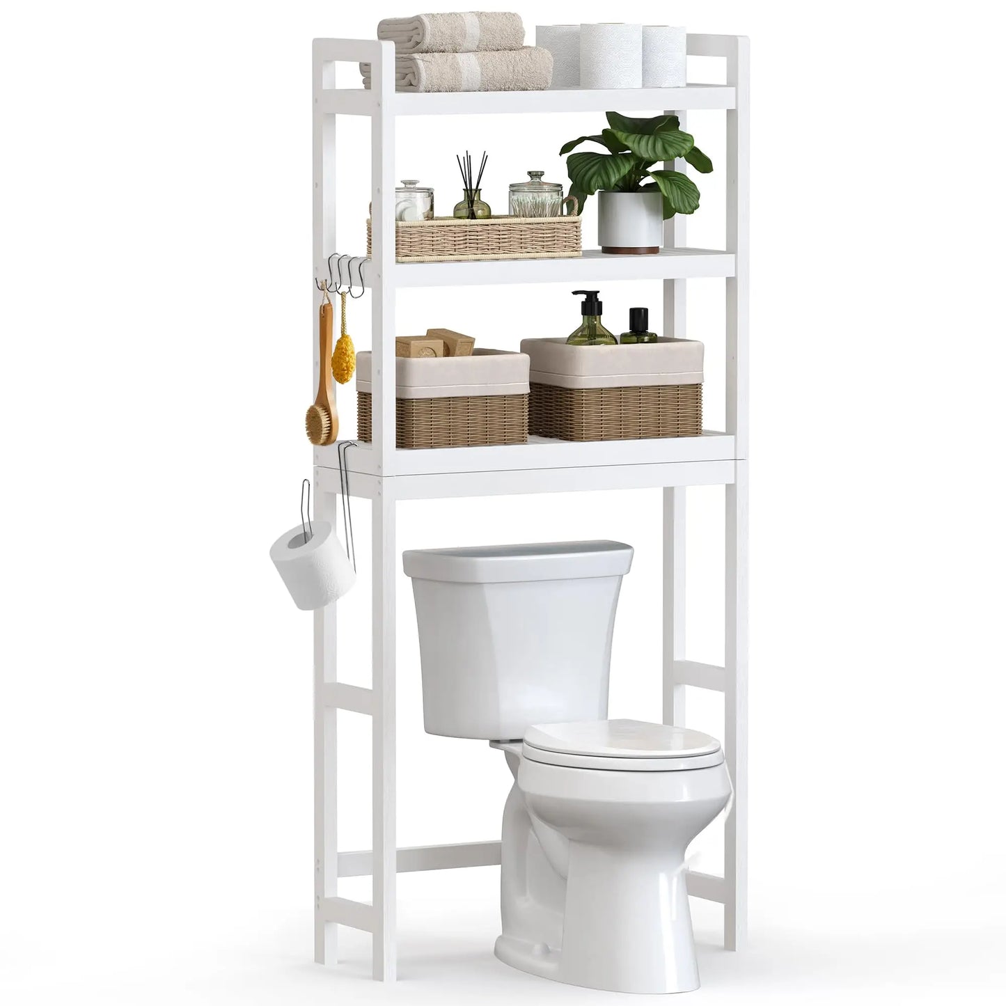 Over The Toilet Storage, 3-Tier With Adjustable Shelf