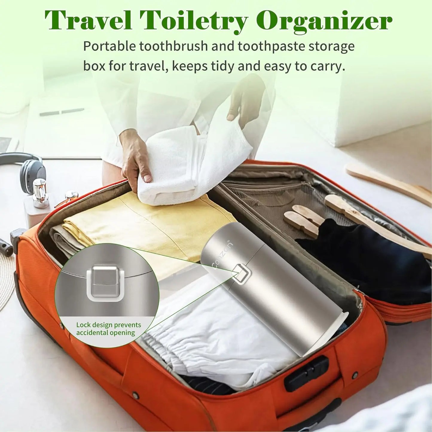 Toothbrush Holders and Toothpaste Holders, 5 Slots, Great for Travel