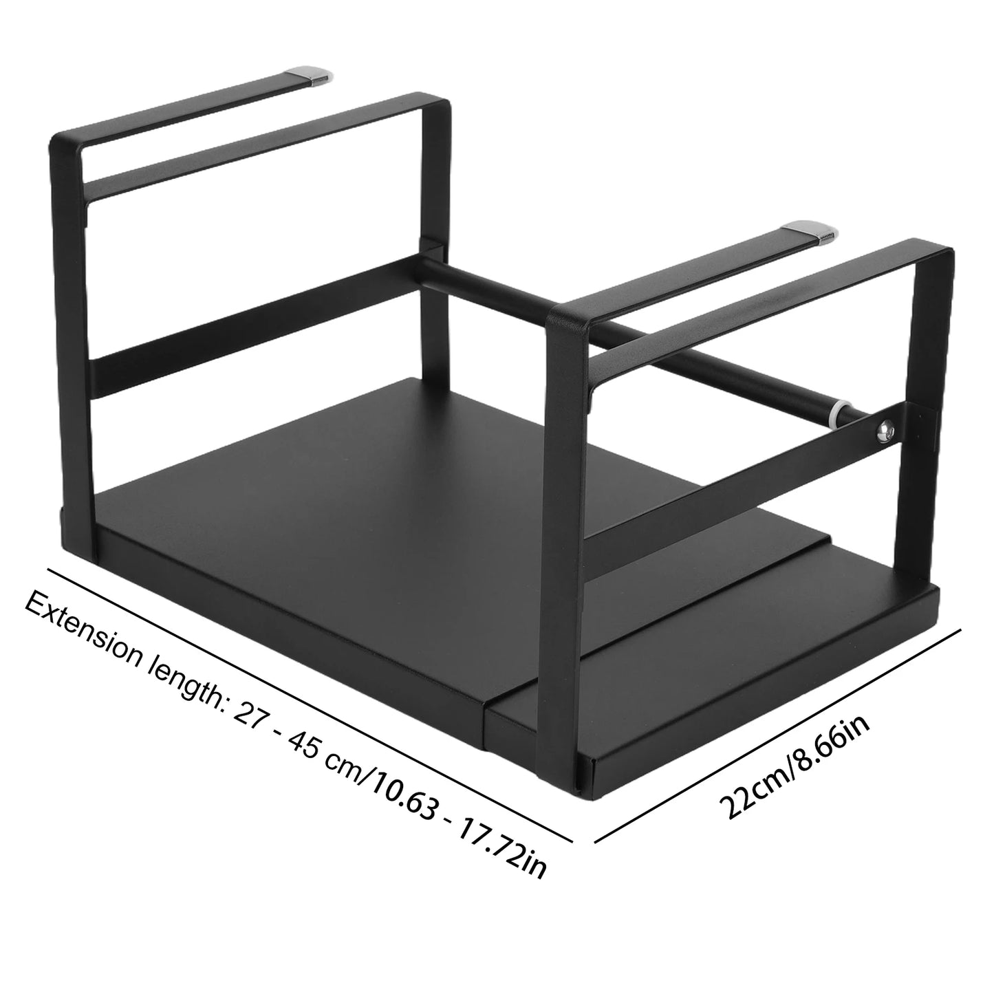 Expandable Cabinet Organizer Shelf Seasoning Bottle Storage Rack Expandable Under Shelf Storage Rack for Kitchen Pantry Office