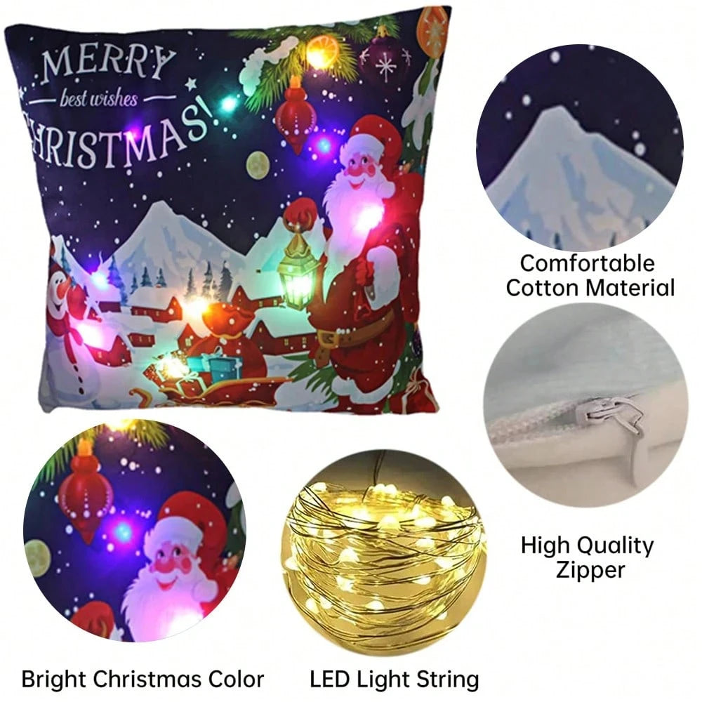 Christmas Multi-Color Led Light-Up Pillows