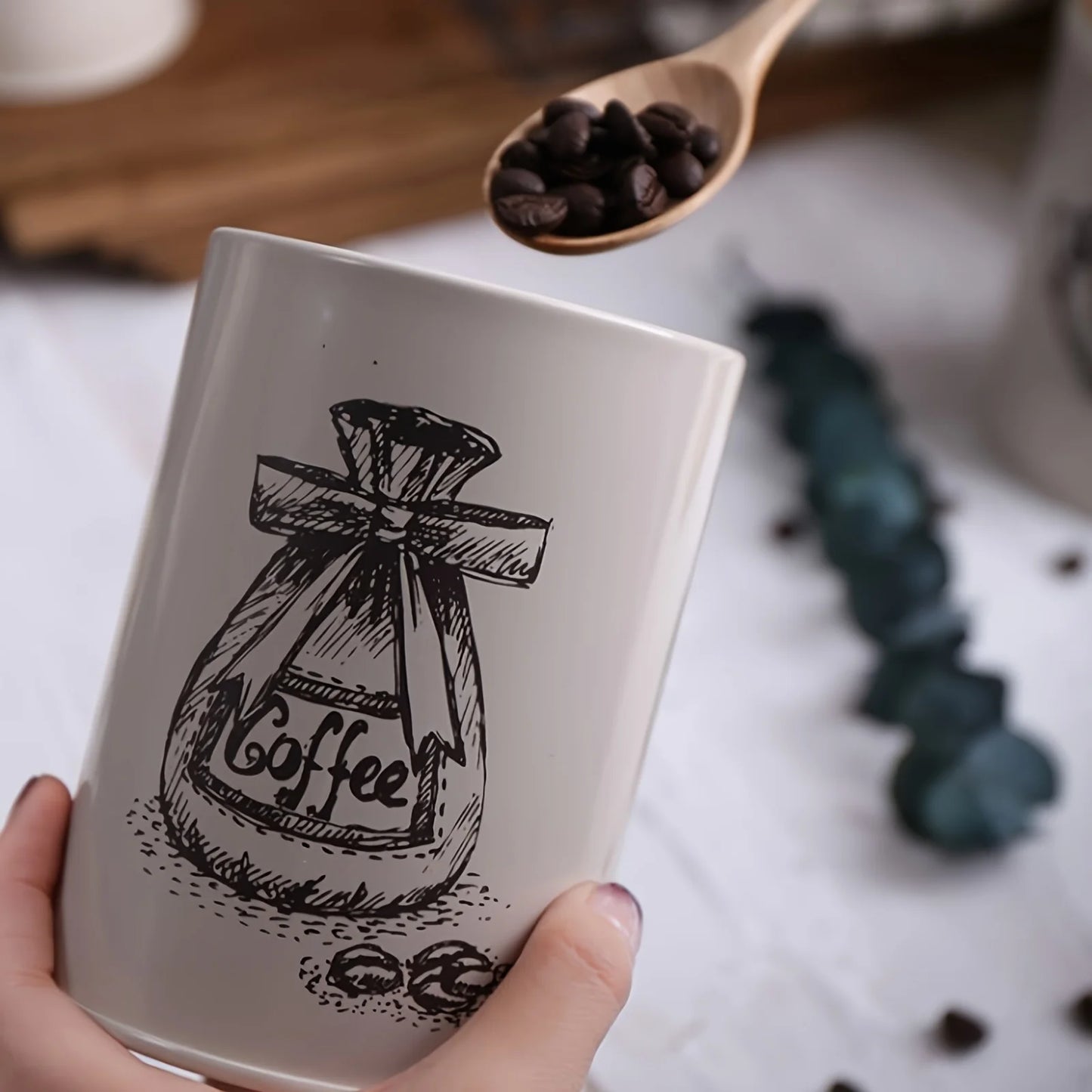 3Pcs Canister Set for Kitchen Counter, Coffee Sugar Tea Canister, Metal Vintage Kitchen Containers
