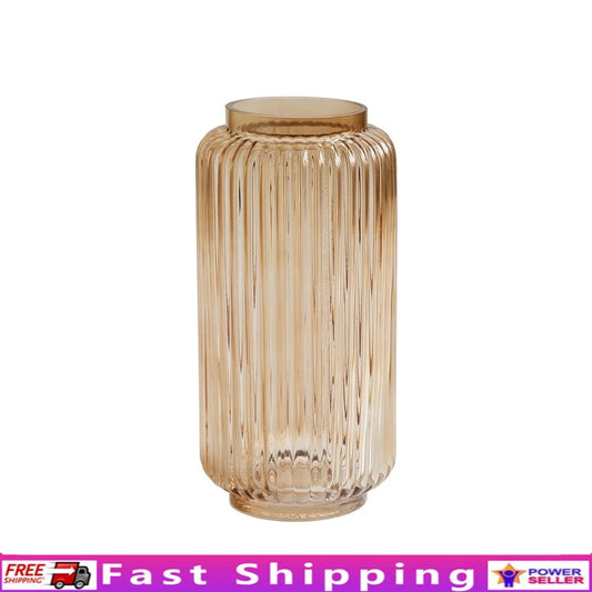 Ribbed Glass Vase - 10 Inch