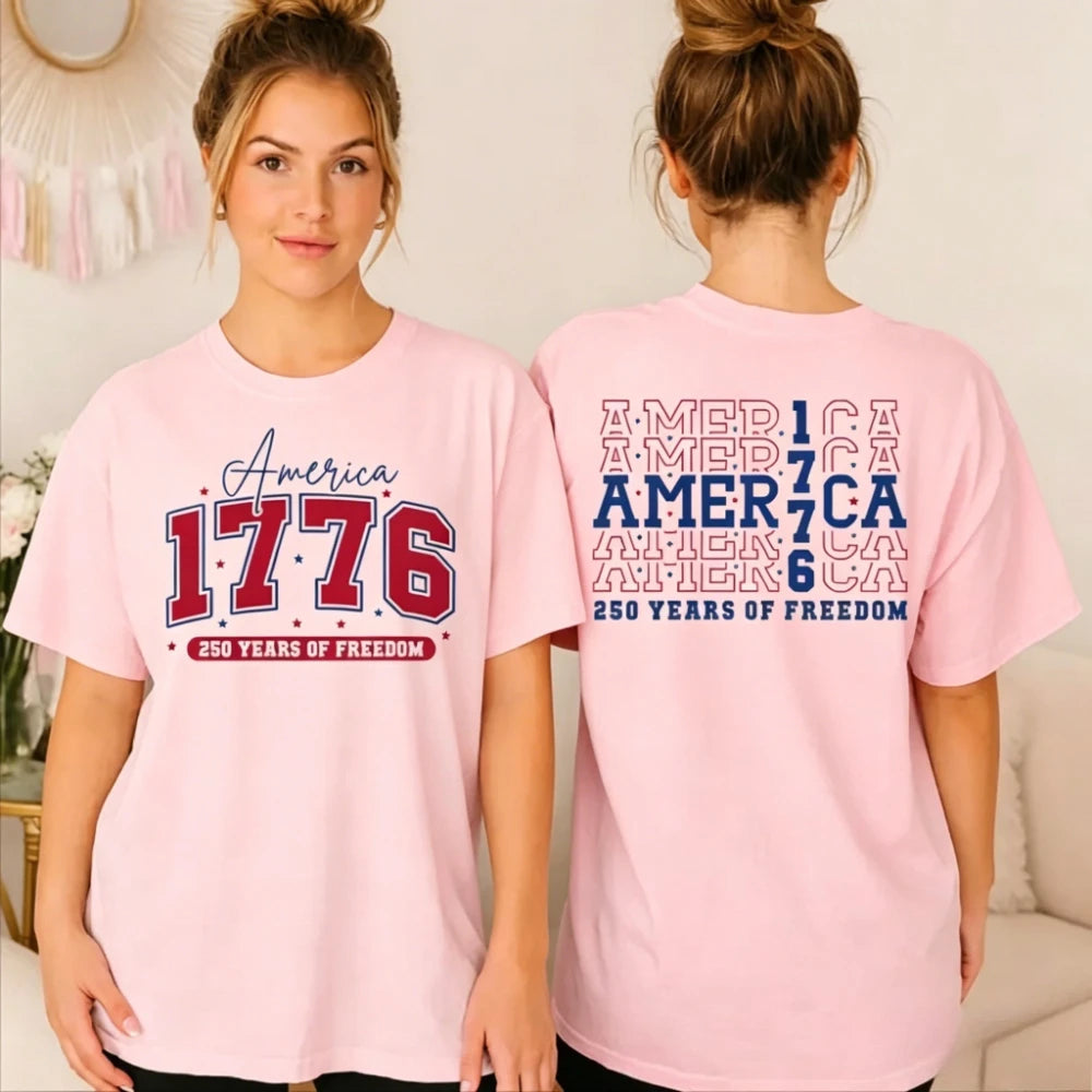 America 250 Years of Freedom Shirt 1776 USA 250th Anniversary Tee - Independence Day July 4th Men Women Unisex Fashion Cotton Tops