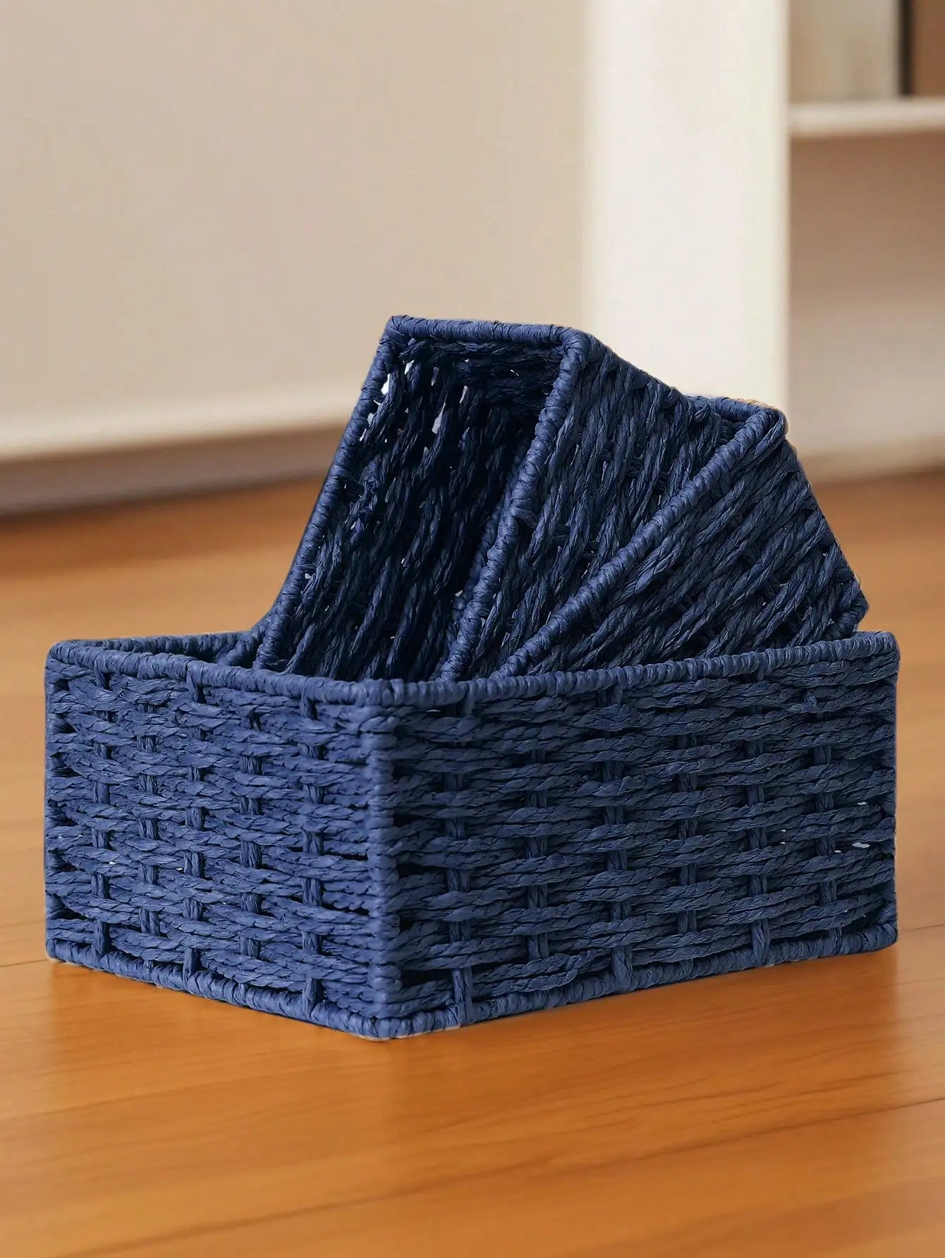 Woven Rattan Storage Basket for Home & Office