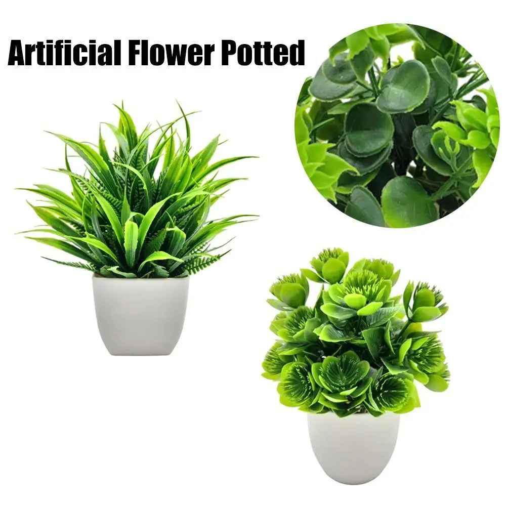 Mini Artificial Potted Plants - Home Decor