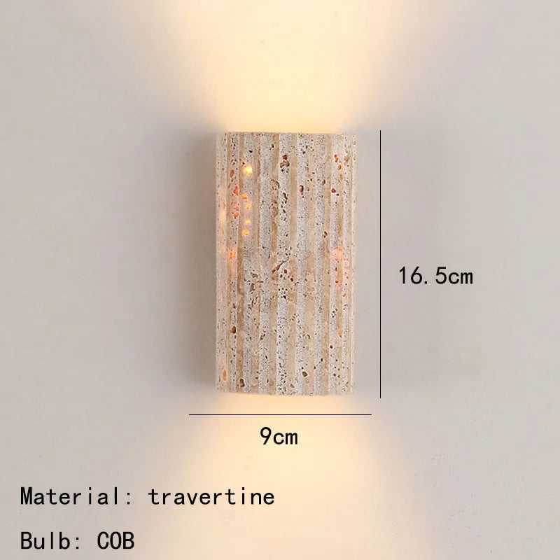 Three-dimensional Natural Stone Wall Sconce