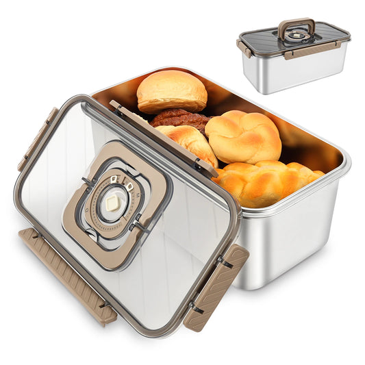Steel Bread Box with Handle