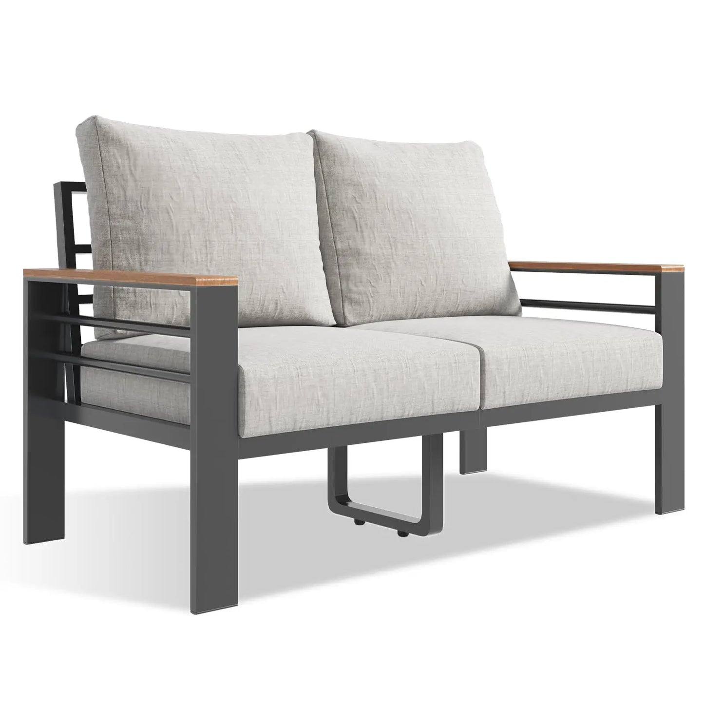7‑Seat Aluminum Patio Furniture Set – Oversized Outdoor Sectional with Washable Thick Cushions & Coffee Table