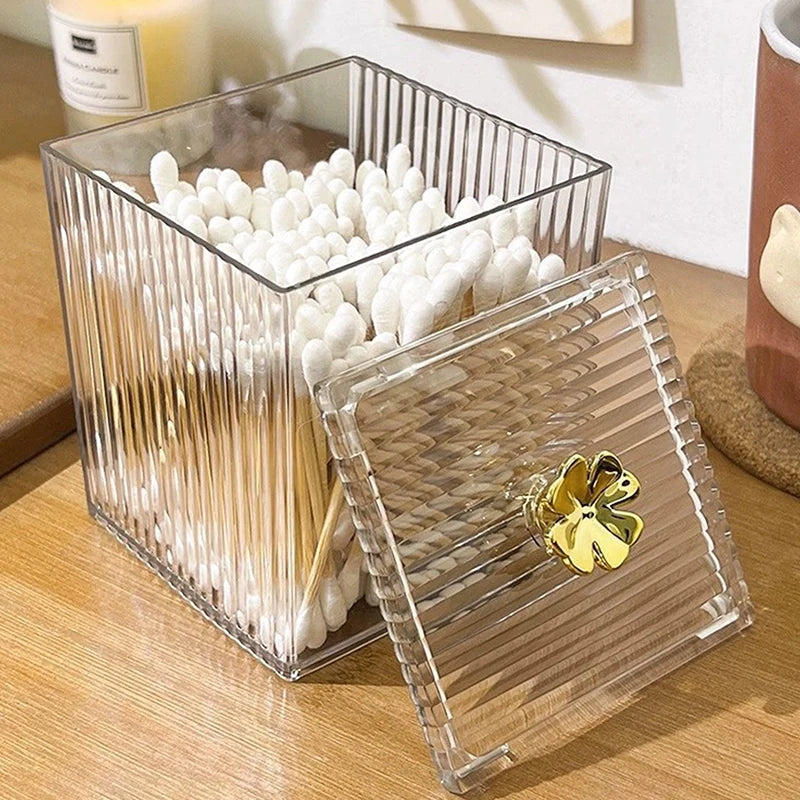 Acrylic Organizer Cotton Swabs, Makeup, Jewelry Storage