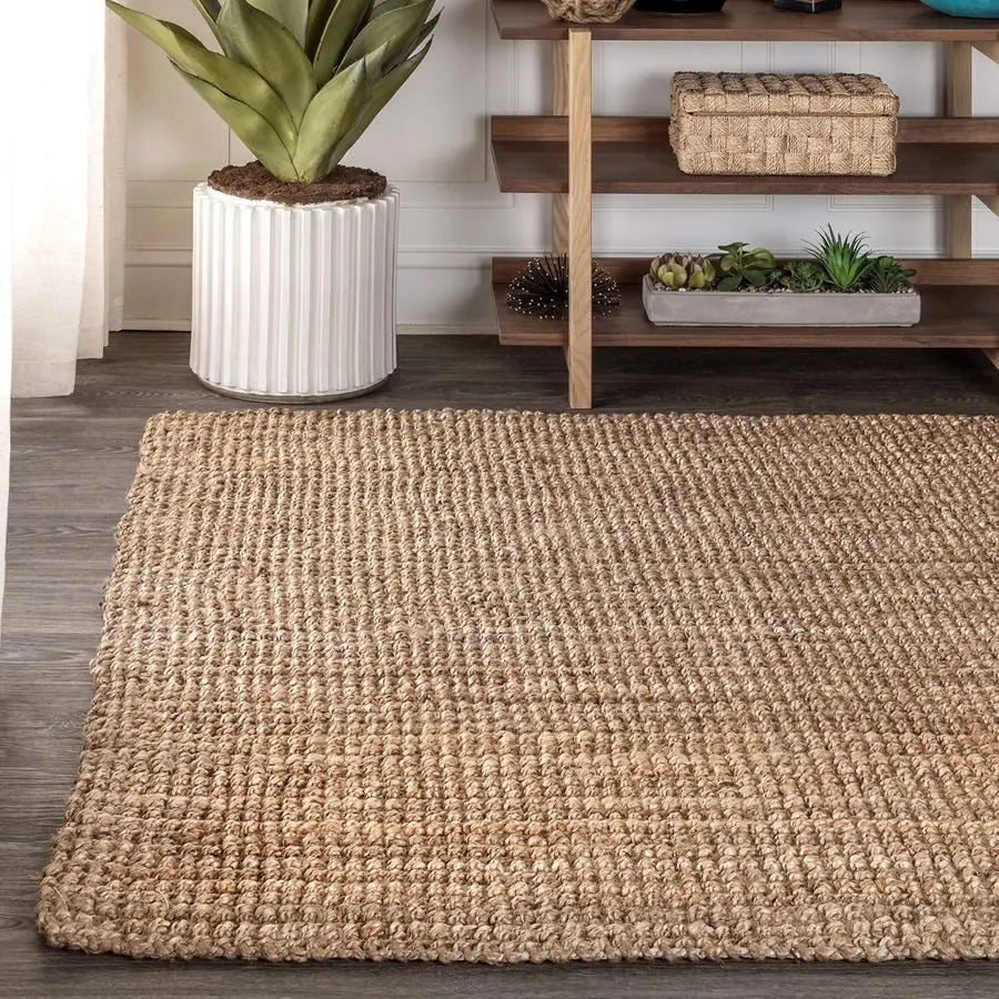 Hand‑Woven Natural Area Rug – 3x5 Indoor Accent Rug