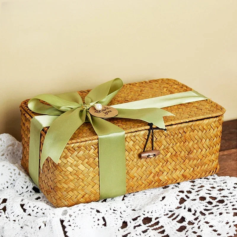 Vintage-Inspired Woven Keepsake Boxes - Storage and Organization