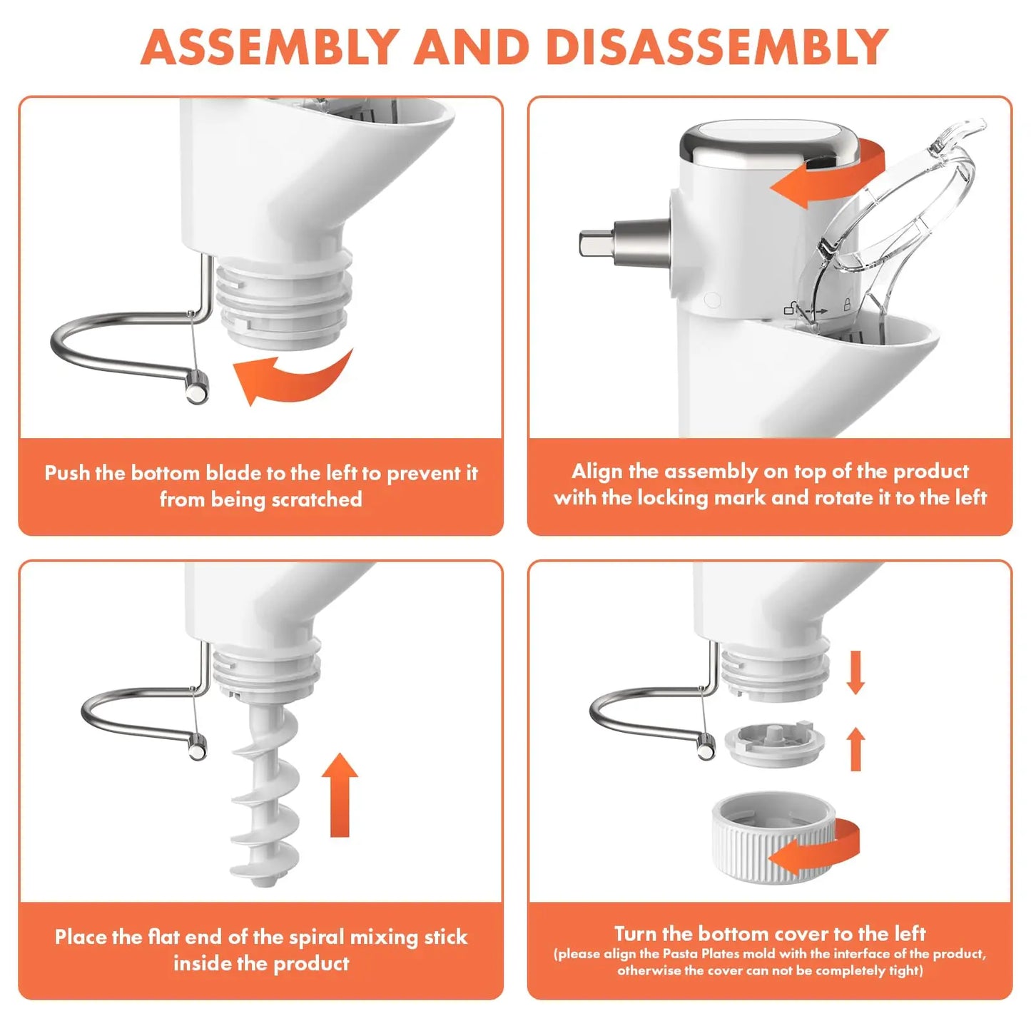 Pasta Press Attachment for KitchenAid Stand Mixers 7 Interchangeable Plates Pasta Extruder Accessories