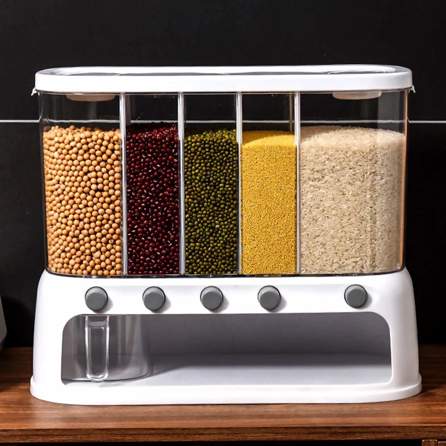 26lb Cereal & Grain Container – Moisture‑Proof Dry Food Dispenser for Kitchen Storage