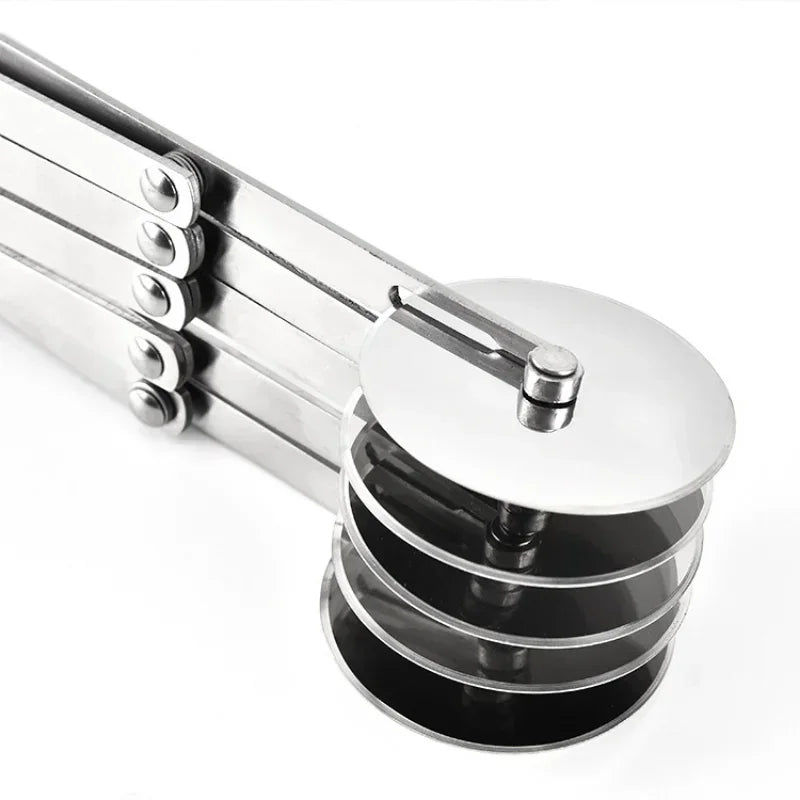 Stainless Steel Multi‑Wheel Dough Cutter – 3/5/7‑Blade Divider & Pastry Roller Tool
