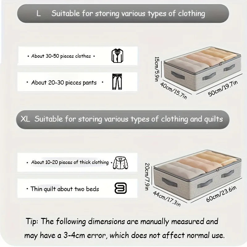 Large Capacity Clothes Storage Bag – Heavy‑Duty Non‑Woven Organizer with Clear Window for Comforters, Blankets & Bedding
