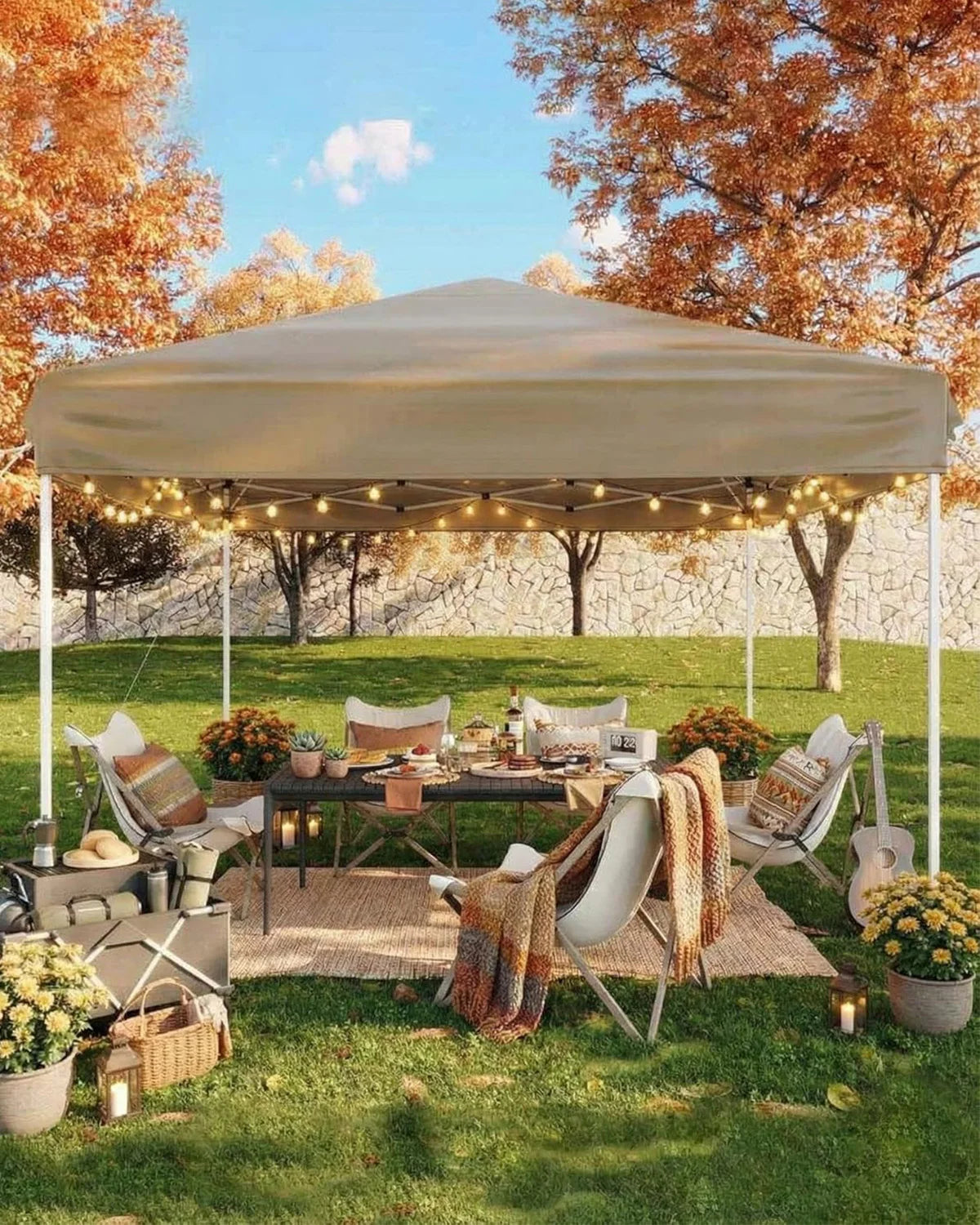 10×10 FT Pop‑Up Canopy Tent – Instant Outdoor Shelter with UV Protection, Waterproof Sunshade & Sandbags