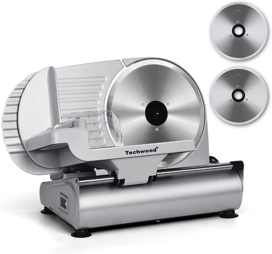 Electric Deli Food Slicer – Removable 9" Stainless Steel Blade for Meat, Cheese & Bread