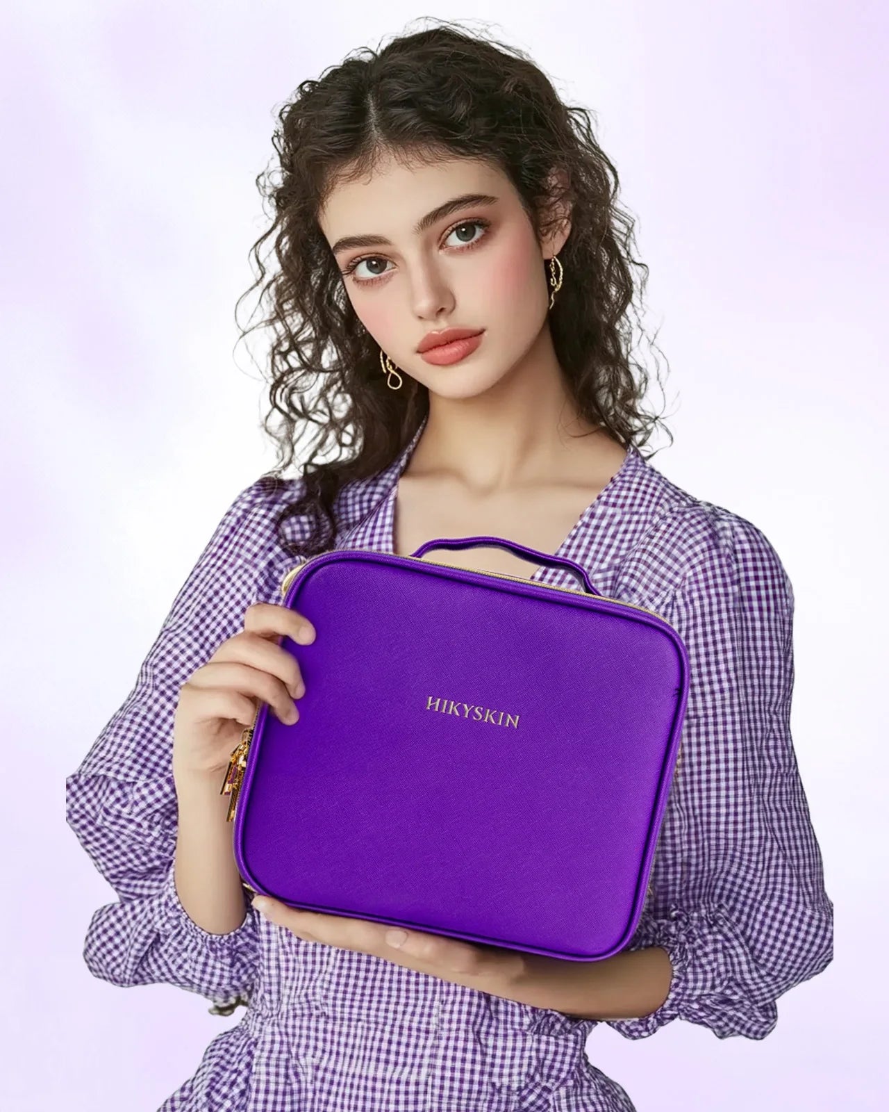 Makeup Bag With Mirror lamp, Waterproof