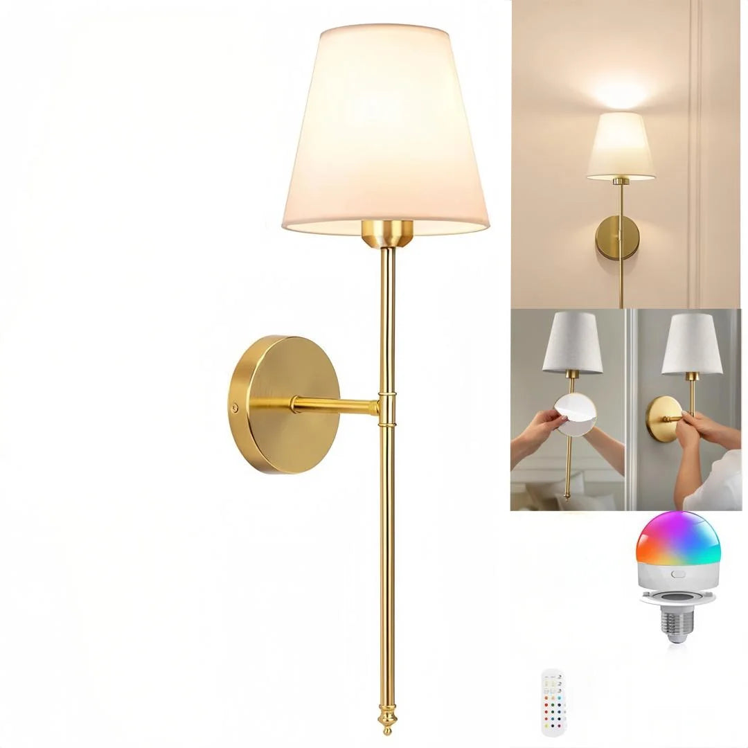 Cordless LED Wall Sconces – Battery‑Powered, Adhesive‑Mounted Wall Lights for Easy No‑Drill Installation