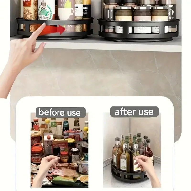 Multi-purpose 360° Rotating Countertop Kitchen Storage