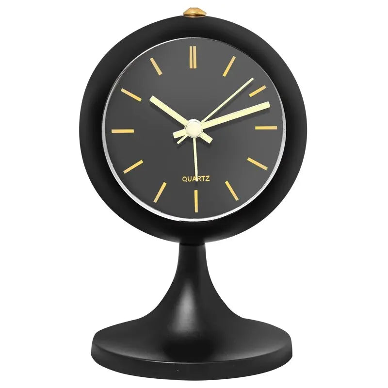 Minimalist Matte Metal Alarm Clock – Luminous Bedside Timepiece