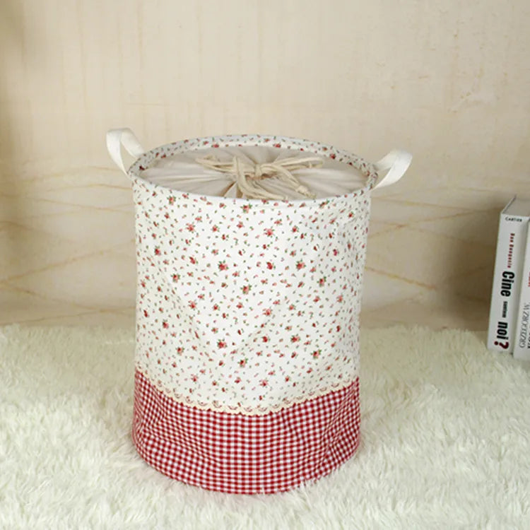The beam port Linen Multi-function Handle Stackable storage barrel Laundry basket Toy Storage box
