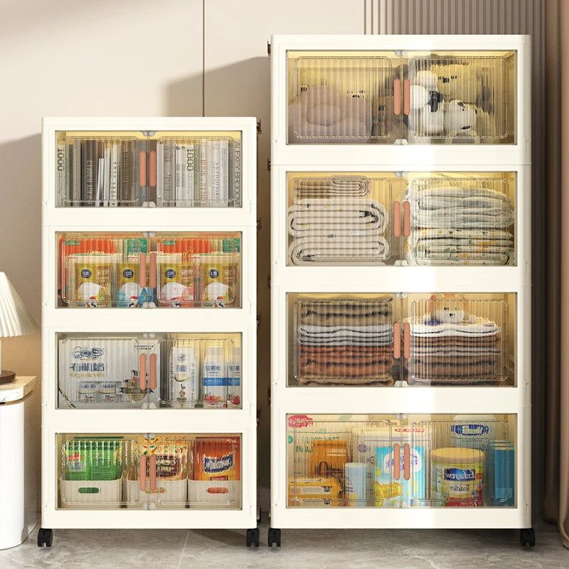 Extra-Large Foldable Storage Cabinet Multi-Layer No Installation Required