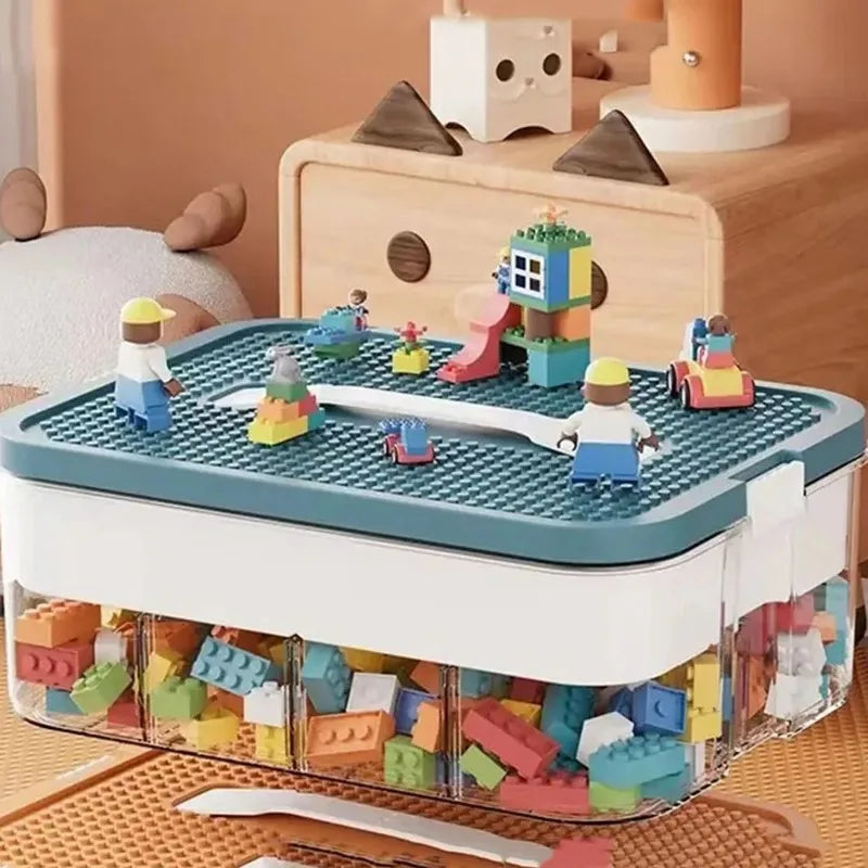 Kids Building Block Storage Box – 1/2/3 Layers, Small Toy Organizer