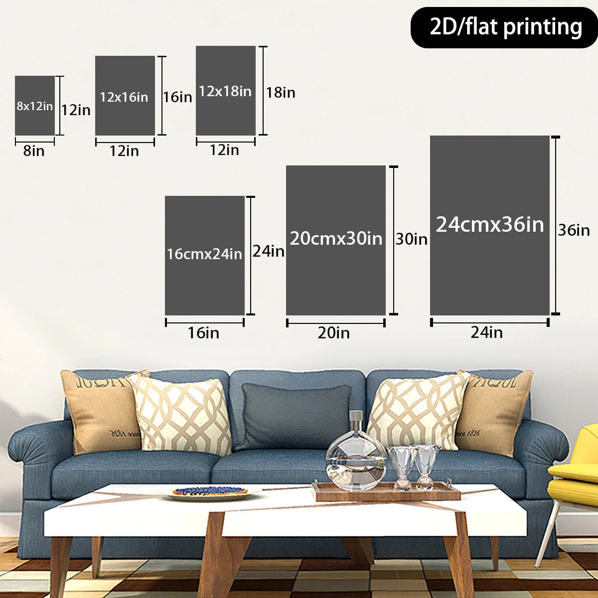 3pc wooden frame canvas decorative painting tree laden with golden coins