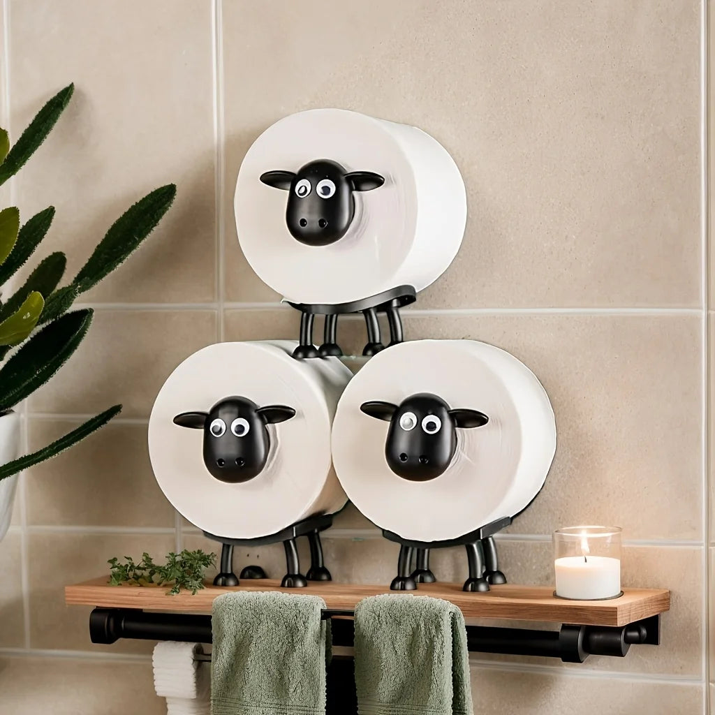 3D Sheep-Shaped Toilet Paper Holder