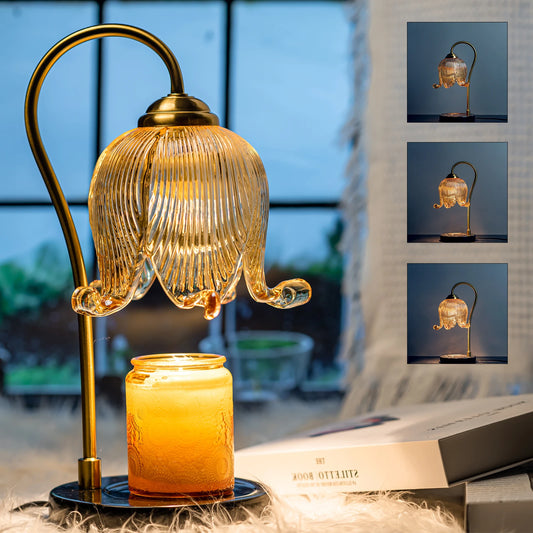 Tulip Flower Warm Candle Lamp, Fireless Fragrance