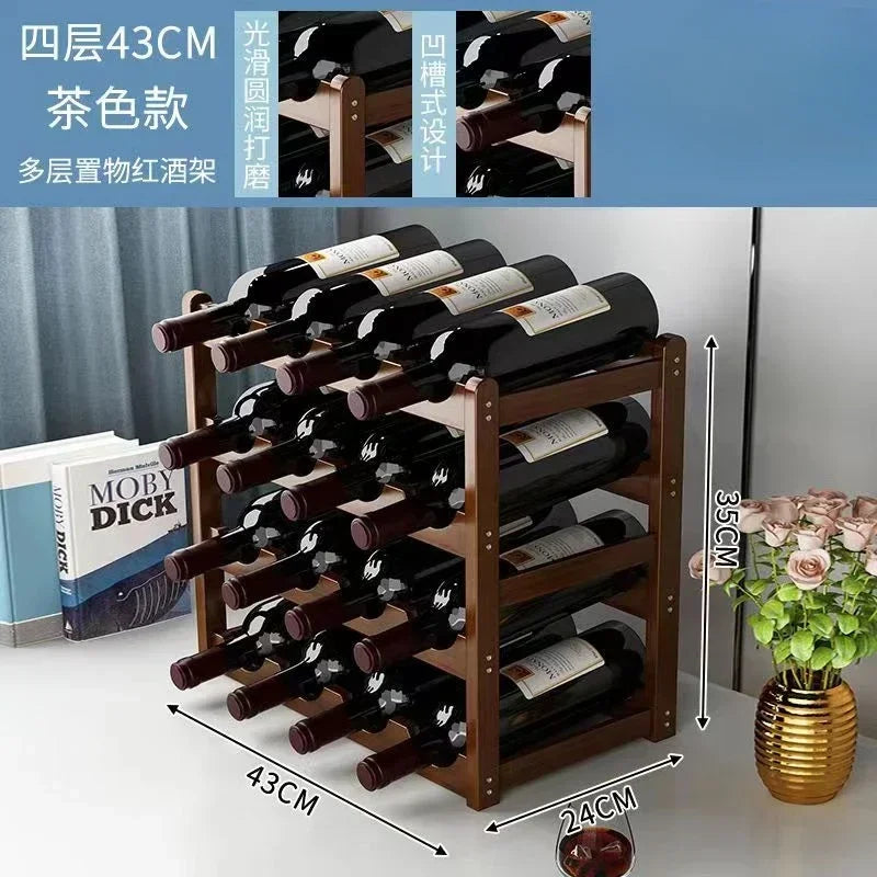 Wine Display Rack for Table or Cabinet Top