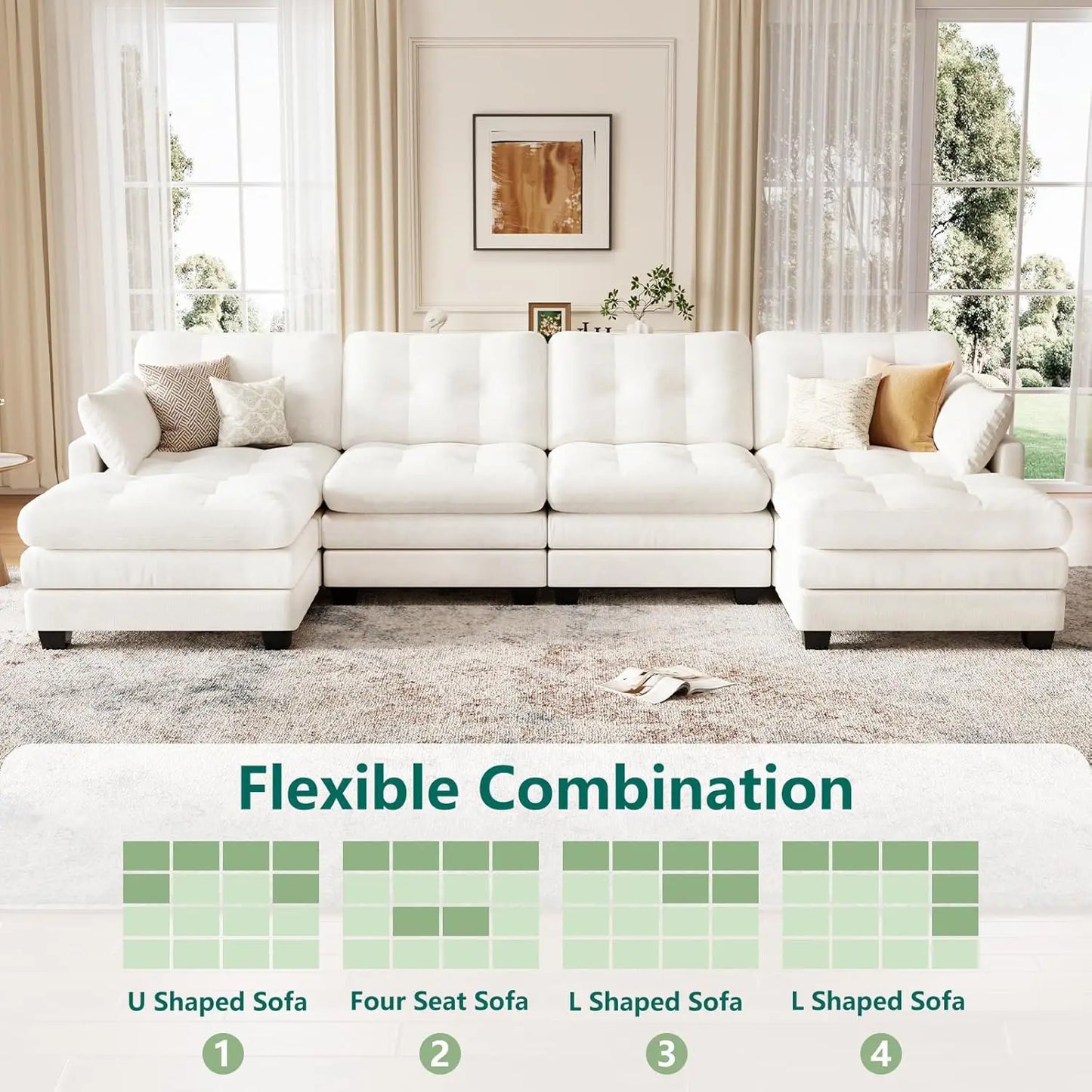 U Shaped Sectional Sofa