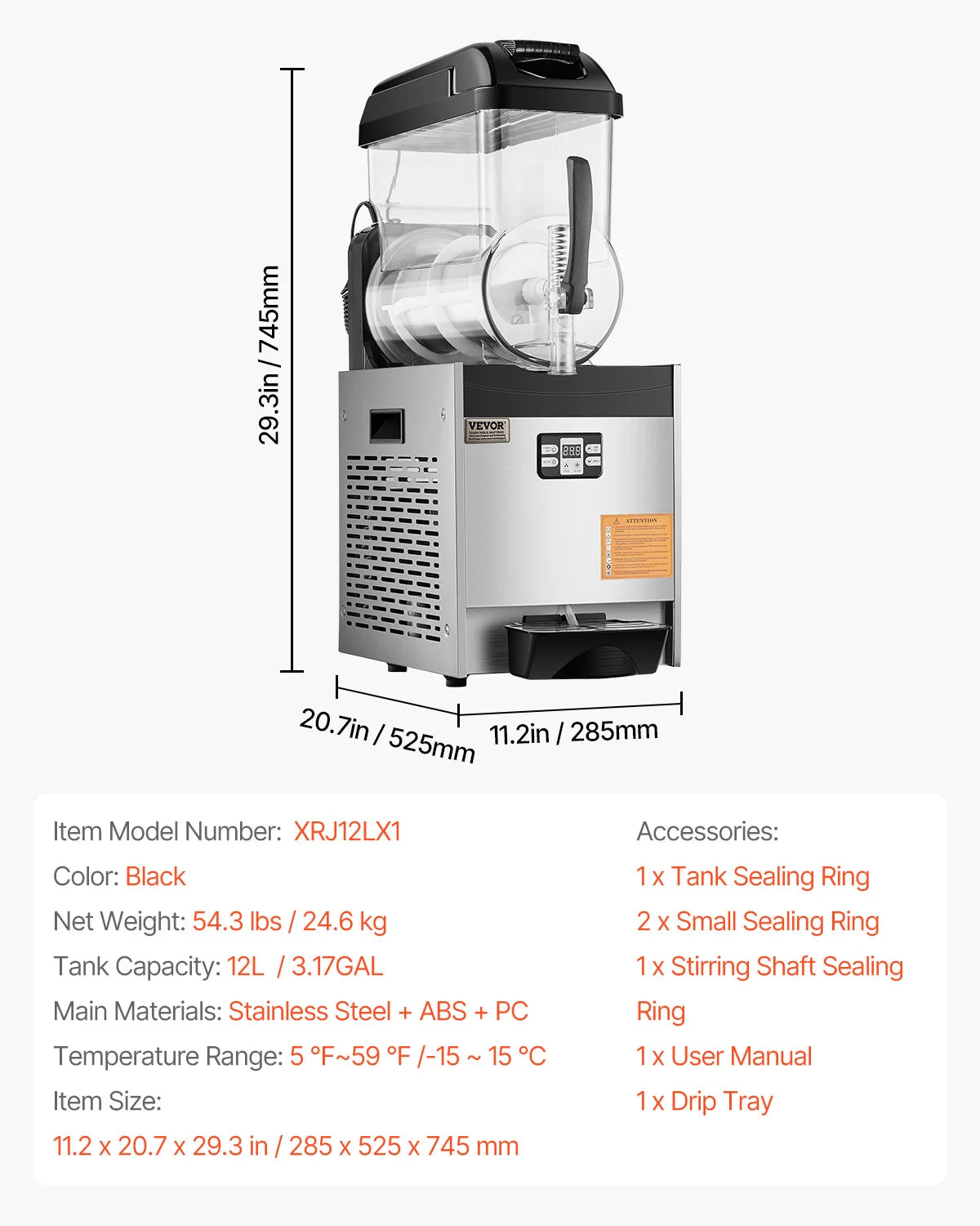 Commercial Slushy Machine – 3–36L Stainless Steel Frozen Drink Maker with 1–3 Tanks for Smoothies, Margaritas & Juices