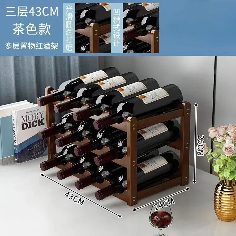 Wine Display Rack for Table or Cabinet Top