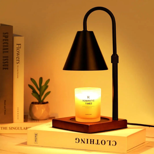 Dimmable Candle Warmer Lamp with Timer – Adjustable Height, Soft Ambient Glow
