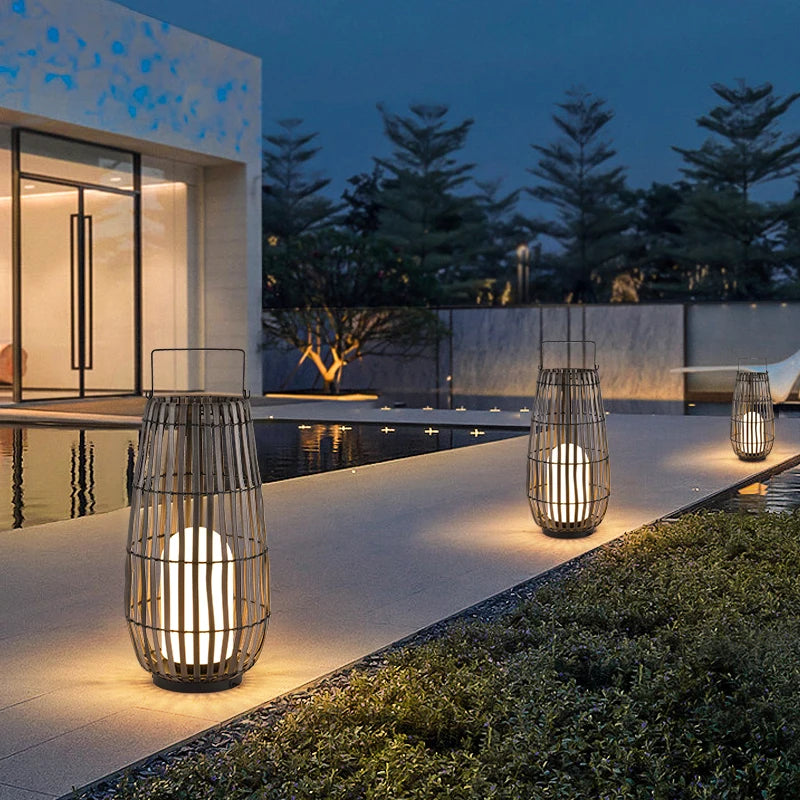 Modern Solar Outdoor Light – Waterproof Garden & Lawn Floor Lamp for Patio and Pathways