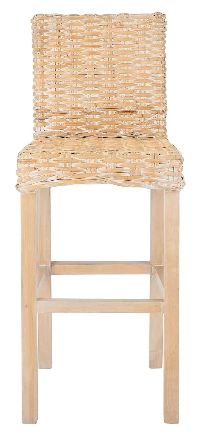 Honey Brown Wash Rattan 30-inch Bar Stool