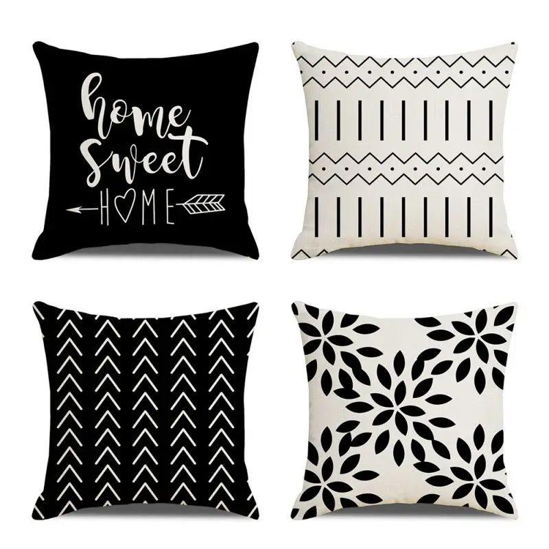 4‑Pack Throw Pillow Covers – 18×18" Solid Decorative Cushion Cases (Multiple Colors)