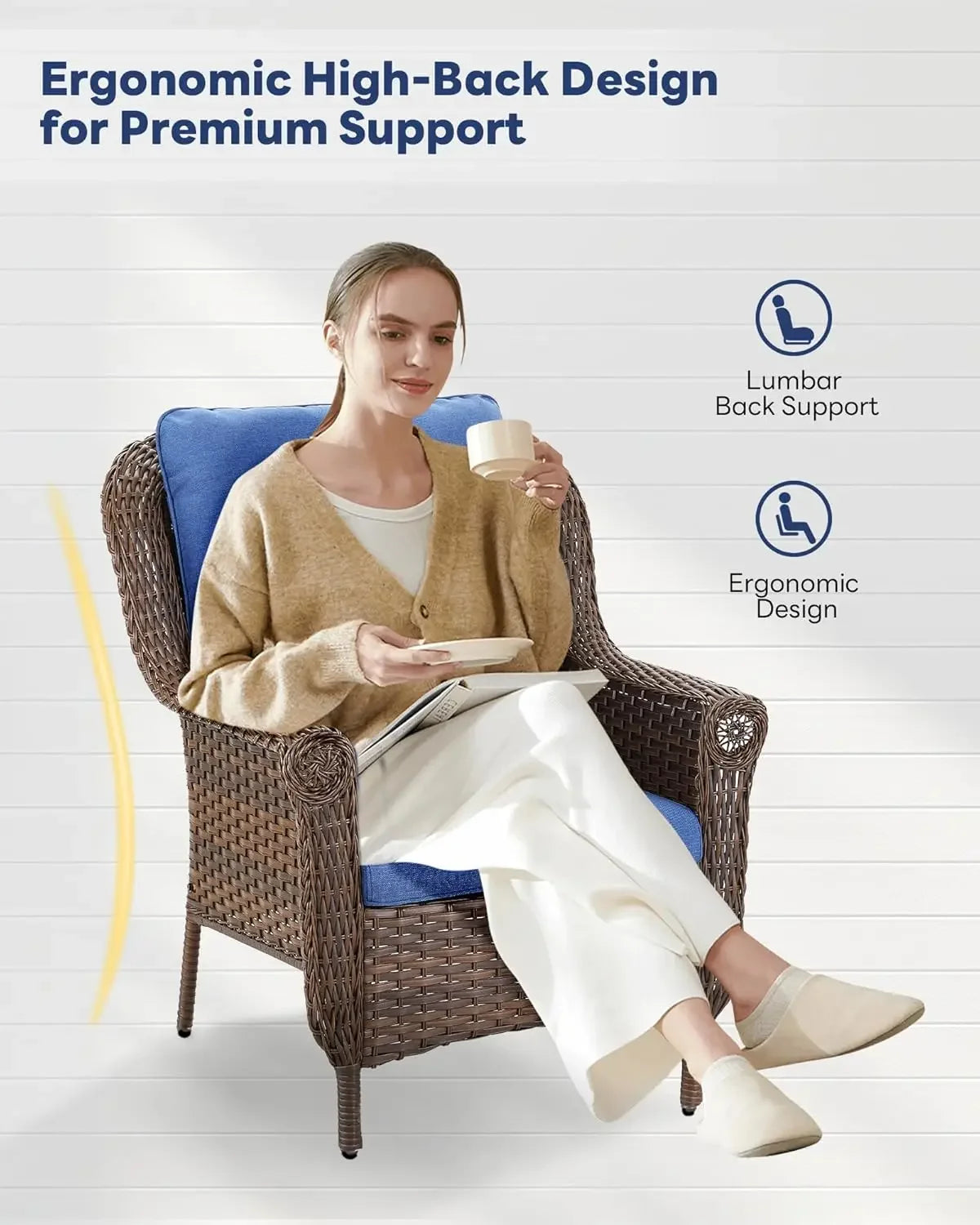 Outdoor Wicker Chair- Set of 2
