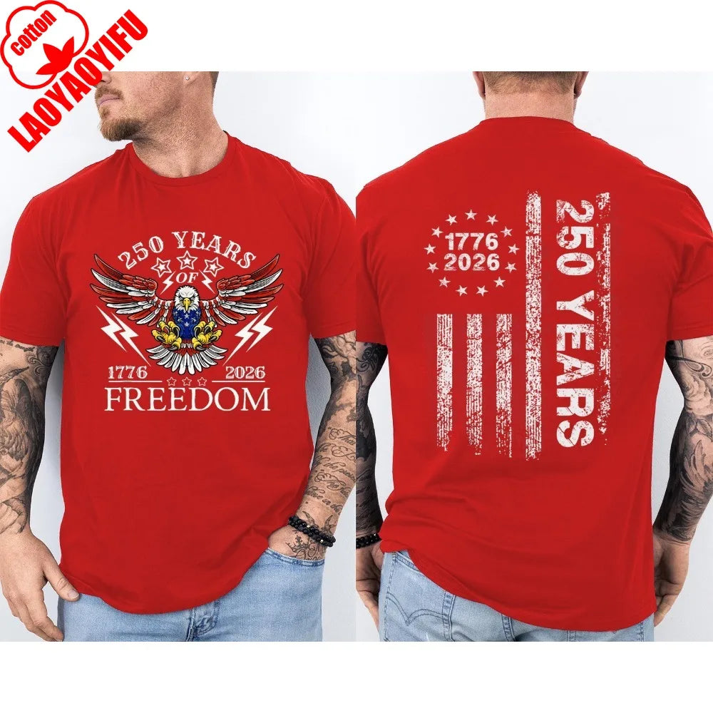 America 250th Years Anniversary Unisex  T Shirt - 2 Sided