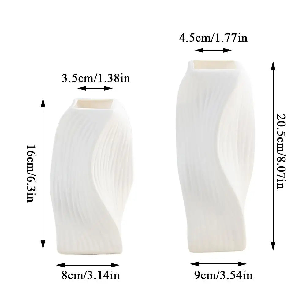 Nordic Plastic Vase, Irregular Shaped